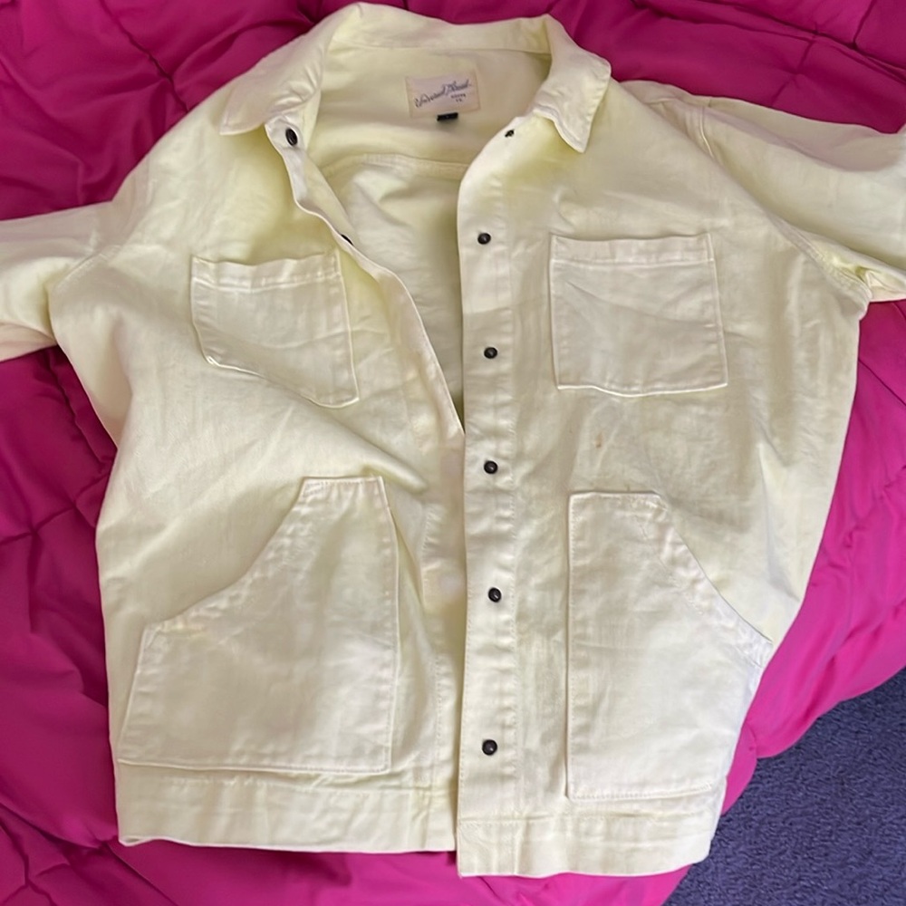 Universal thread yellow denim jacket